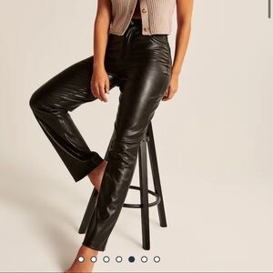 Curve Love Vegan Leather 90s Straight Pants